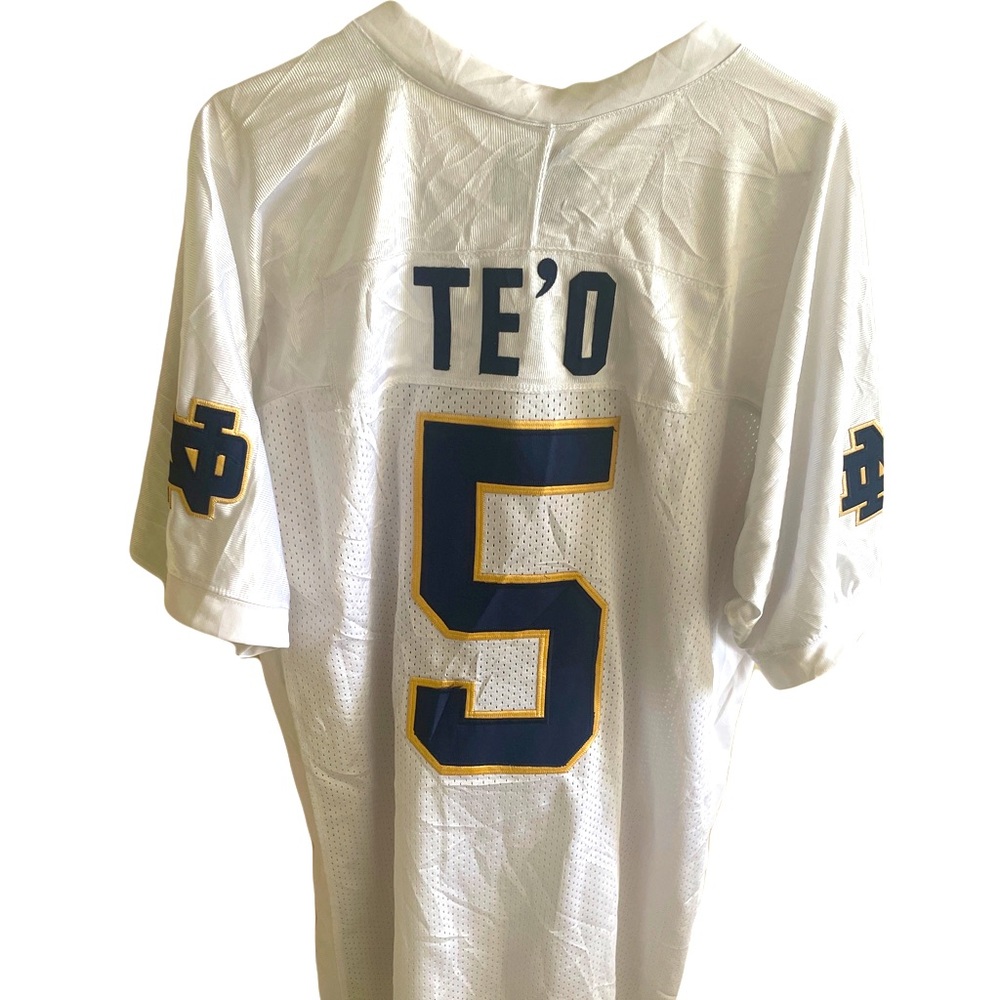 Authentic Vintage Notre Dame Fighting Irish #5 Manti Te'o Stitch Jersey